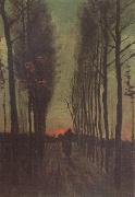 Vincent Van Gogh Avenue of Poplars at Sunset (nn04) Germany oil painting reproduction